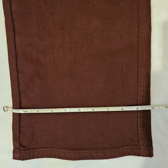 Judy Blue Maroon Relaxed Jeans High-Waisted Wide-Leg - Picture 4 of 6